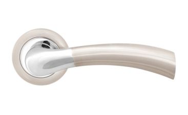 Дверная ручка LINDE Furnitura Senso Матовый никель/полированный хром