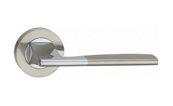 Дверная ручка MVM Furniture Z-1220 Матовый никель/полированный хром