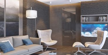 Скрытая дверь Secret Doors со стеклом