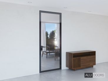 Скрытая дверь ALUDOORS Clear со стеклом Diamant