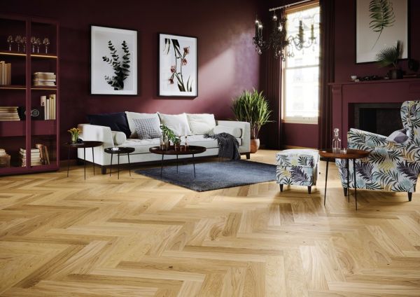 Паркетная доска Barlinek Pure Vintage Дуб Bright Herringbone - фото 2