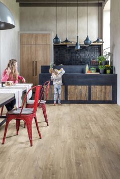 Виниловый пол Quick Step Balance Click Plus BACP40031 Дуб Каньон Светло коричневый распил