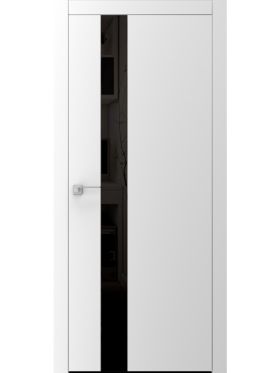 Двери Avangard модель A3.2.S белая стекло черное В НАЛИЧИИ