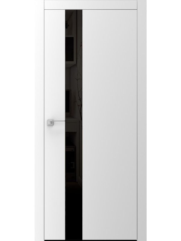 Двери Avangard модель A3.2.S белая стекло черное В НАЛИЧИИ