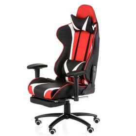 КРЕСЛО ОФИСНОЕ EXTREMERACE BLACK/RED/WHITE WITH FOOTREST (E6460)