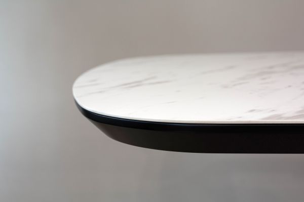 Graal Стіл обідній, Snow white ceramic black base розкладний 6-8 місць 140 см,11187 , ID1656 - фото 18