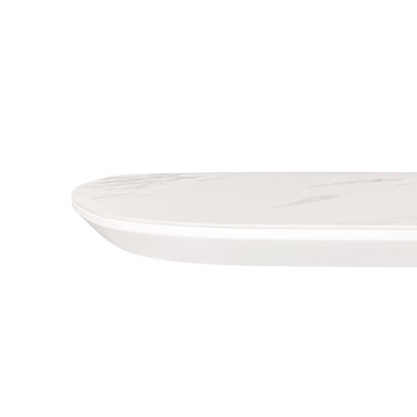 Graal Стіл обідній, Snow white ceramic white base розкладний 6-8 місць 140 см,11186 , ID1667 - фото 3