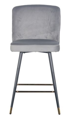 Forest Напівбарний стілець, Silver velvet ,13055 , ID1618