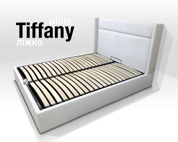 1 ліжко Tiffany White 160 х 200 континентальне двоспальне з підйомним механізмом