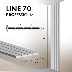 Гипсовая 3Д панель Line 70 3000х320 PROFESSIONAL