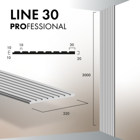 Гипсовая 3D панель LINE 30 [3000х320] PROFESSIONAL