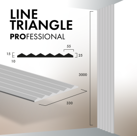Гипсовая 3Д панель Line Triangle 3000х330 PROFESSIONAL