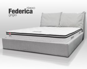 ліжко Federica Grigio, двоспальне з підйомним механізмом, спальне місце 180 х 200