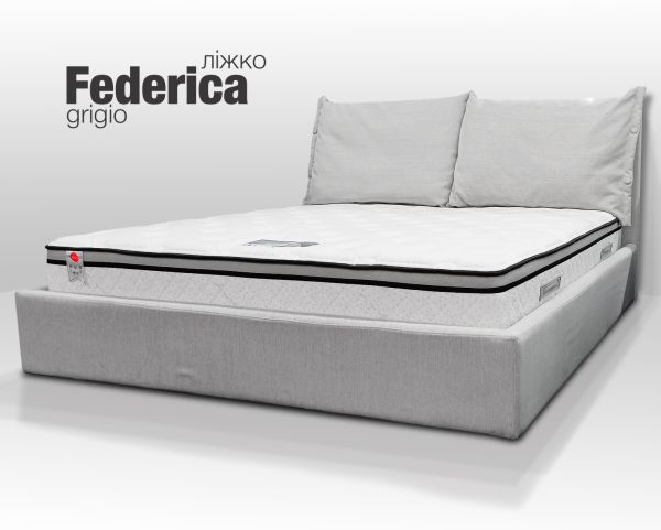 1 ТОП продажів! ліжко Federica Grigio, двоспальне з підйомним механізмом, спальне місце 180 х 200 - фото 4