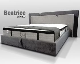 ліжко Beatrice, двоспальне ліжко, з підйомним механізмом, спальне місце 180 х 200