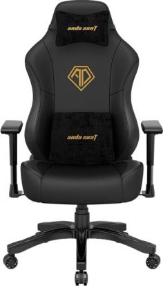 Кресло геймерское Anda Seat Phantom 3 Size L Black & Gold (AD18Y-06-B-PVC)