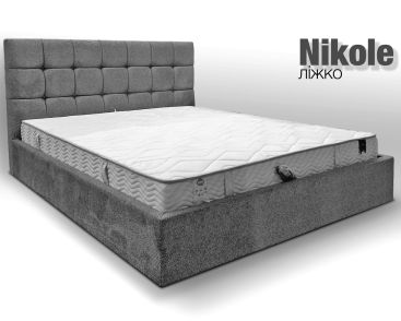 ліжко Nikole, двоспальне з підйомним механізмом, спальне місце 160 х 200