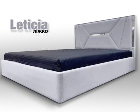ліжко Letisia Grigio, двоспальне. з підйомним механізмом, спальне місце 160 х 200