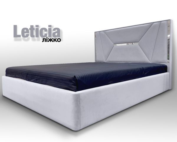ліжко Letisia Grigio, двоспальне. з підйомним механізмом, спальне місце 160 х 200 - фото 2