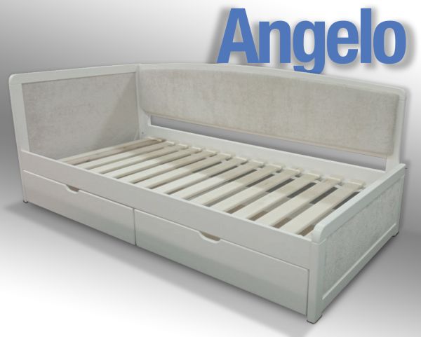 ліжко Angelo, з шухлядами, ясень, спальне місце 90 х 190 - фото 2