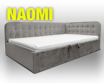 ліжко NAOMI, односпальне з підйомним механізмом, спальне місце 120 х 200