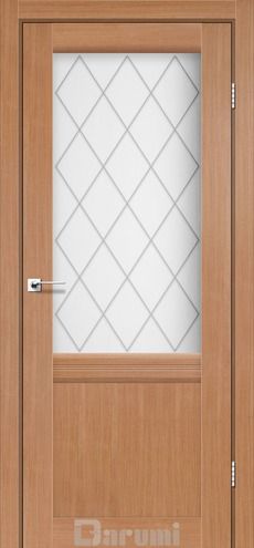 Двери Darumi мод Galant-01 цвет дуб натуральный (стекло сатин)