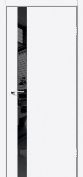 Двері Darumi мод PTL-04 колір білий мат (скло чорне)