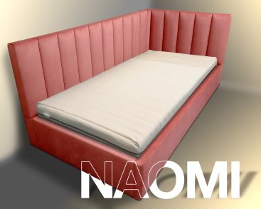 ліжко NAOMI ROSA, односпальне з підйомним механізмом, спальне місце 90 х 200