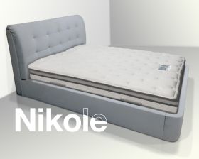 1 Новинка! ліжко, Nikole Grigio, двоспальне з підйомним механізмом, спальне місце 160 х 200