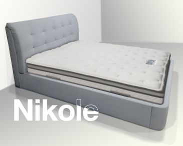 ліжко, Nikole Grigio, двоспальне з підйомним механізмом, спальне місце 160 х 200