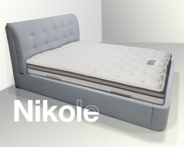 ліжко, Nikole Grigio, двоспальне з підйомним механізмом, спальне місце 160 х 200