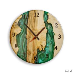 Континуум — настінний годинник з дерева та епоксидної смоли