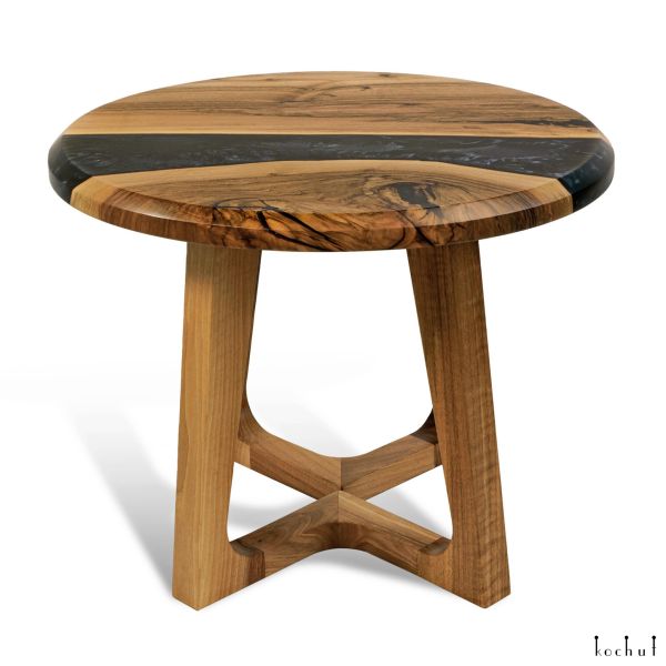 Обсидіан — журнальний столик з дерева та епоксидної смоли - фото 2