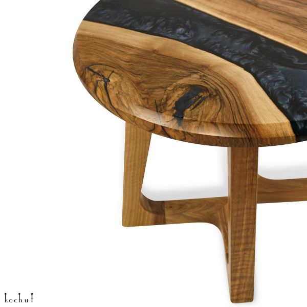 Обсидіан — журнальний столик з дерева та епоксидної смоли - фото 3