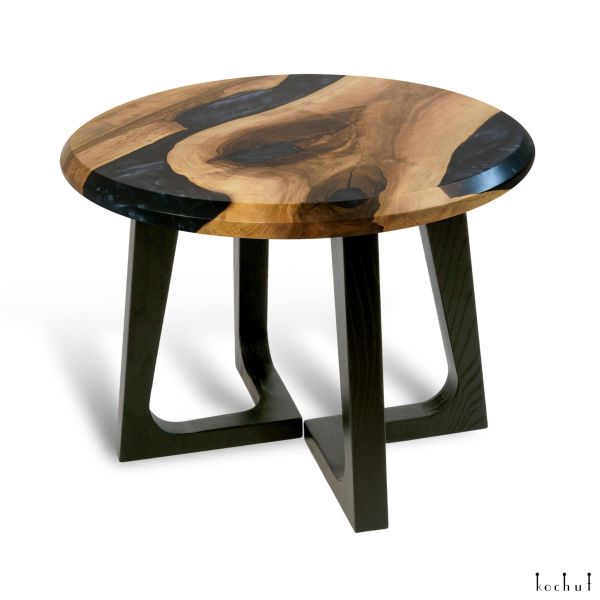 Обсидіан — журнальний столик з дерева та епоксидної смоли - фото 4
