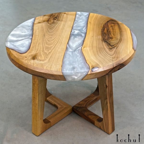 Платинум — журнальний столик з дерева та епоксидної смоли - фото 8