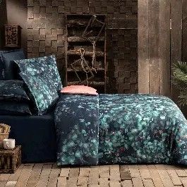 Garden Набор постельного белья сатин натуральное 200х220 см Темно зеленый