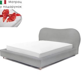 Shanti Комплект ліжко та італійській матрас, 160*200 Serene white ash boucle, арт. 13400_13094