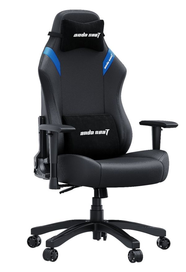 Кресло геймерское Anda Seat Luna Size L Black/Blue PVC (AD18-44-BS-PV)