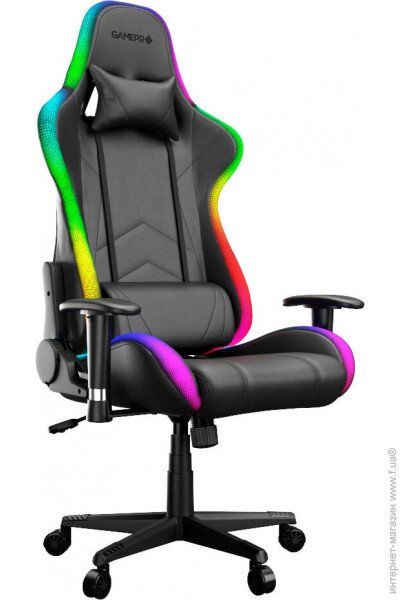 Кресло геймерское GamePro Hero RGB Black (GC-700-Black)