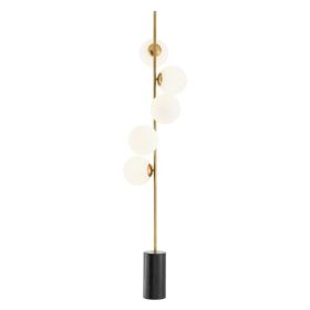 Eichholtz Торшер Tempo, Antique brass/white glass/gold finish, арт.112317