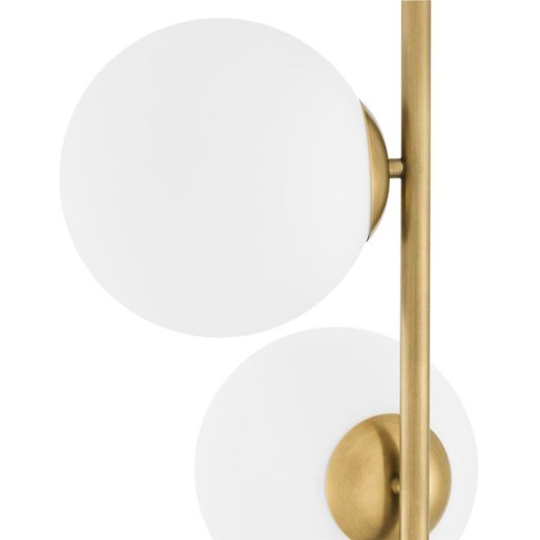 Eichholtz Торшер Tempo, Antique brass/white glass/gold finish, арт.112317