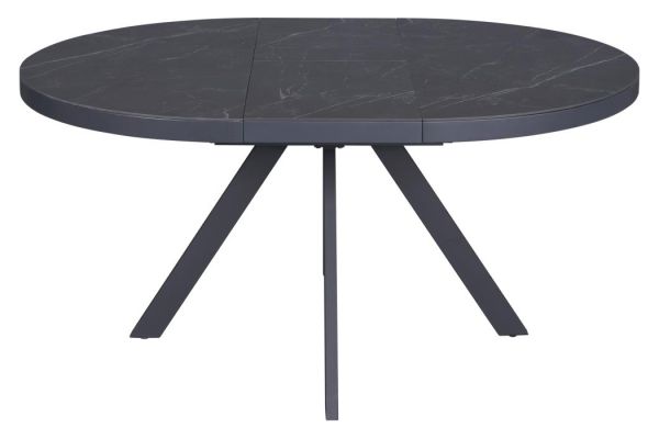 FLEX + ANGIE Стіл та 4 стільці, Ø119 см Black marble ceramic, 13594_13522 - фото 4