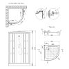 Душовий бокс Lidz Tani SB90x90.SAT.LOW.GR, скло тоноване 4 мм - фото 11