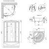 Душовий бокс Lidz Tani SB90x90 SAT HIGH GR скло тоноване 4 мм - фото 19