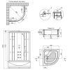 Гідромасажний бокс Lidz Tani SBM90x90.SAT.HIGH.GR, скло тоноване 4 мм - фото 10