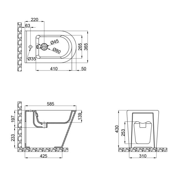 Біде підлогове Qtap Scorpio 530x360x395 White QT14441003CW - фото 4