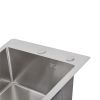 Мийка для кухні інтегрована Lidz Handmade H4050 LDH4050BRU39258 Brushed Steel 3 0 1 0 мм - фото 6