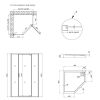 Набір Qtap душова кабіна Scorpio CRM10995-AC6 Clear 2120x900x900 мм + піддон Diamond 309912 90x90x12 см з сифоном - фото 2