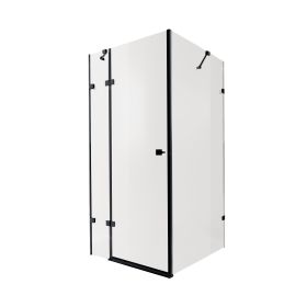 Душова кабіна Qtap Capricorn BLA1099SC6 90x90 см, скло Clear 6 мм, покриття CalcLess без піддона